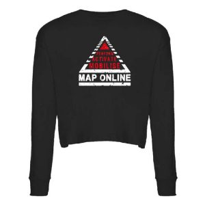 MAP cropped long sleeved t-shirt (black)